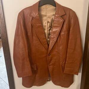 Cresco Vintage Carmel Brown Leather Jacket